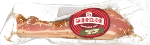 Грудинка Бащинський свиняча сирокопчена, вищий гатунок, вакуумна упаковка (~0,325 кг)
