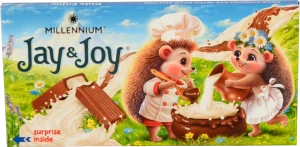 Шоколад Millennium JayJoy молочний з молочною начинкою 100г WINTER