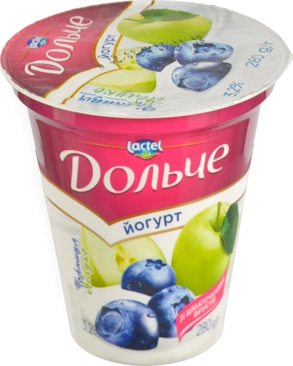 Йогурт Дольче 280г чорниця яблуко 3.2%