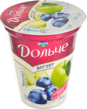 Йогурт Дольче 280г чорниця яблуко 3.2%