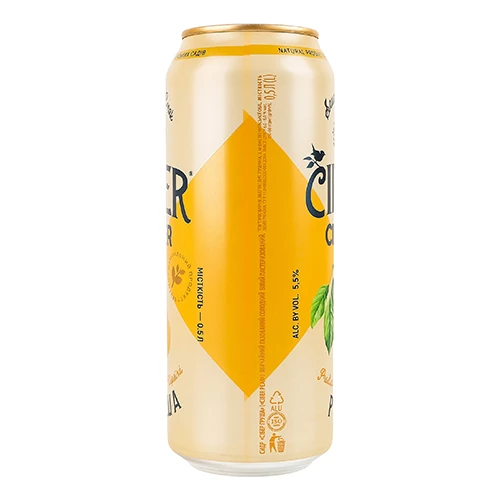 Сидр Ciber 0.5л 5.5 білий солод газ пастер груша з.б