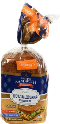 Хліб Кіївхліб 400г шотландський солодовий нарізний
