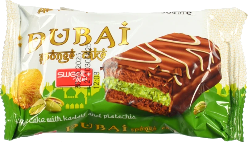 Бісквіт Sweet Plus 50г dubai cake bar фісташковий крем kadaif