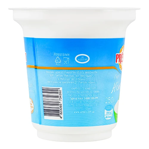 Крем сирковий Президент 250г сир ніжний нежирний термізований ст.