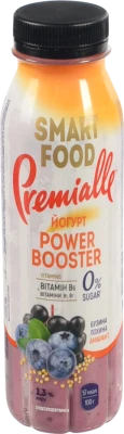 Йогурт Premialle 290г 1.3 Smart Food бузина-лохина-амарант ПЕТ