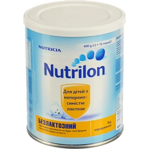 Суміш молочна суха для дітей від народження Безлактозний Nutrilon з/б 400г