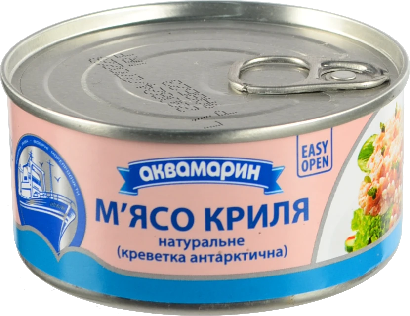 М'ясо криля натуральне Аквамарин з/б 185г