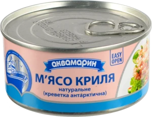 М'ясо криля натуральне Аквамарин з/б 185г