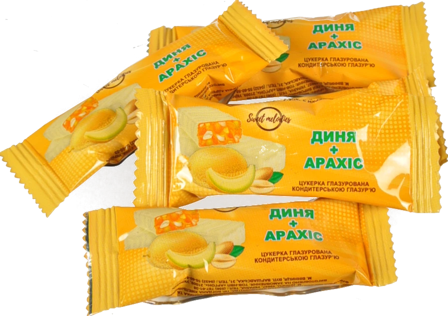 Цукерки Sweet Melodies диня арахіс глазур