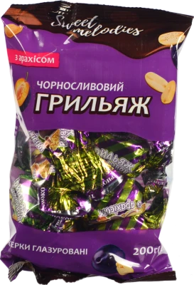 Цукерки Sweet melodies 200г грильяж чорнослив глазур