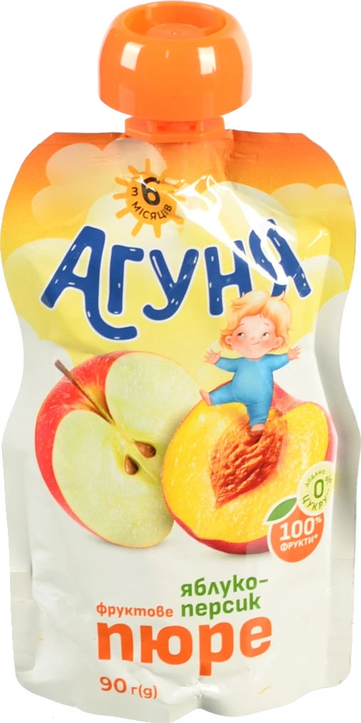 Пюре Агуня 90г яблуко персик