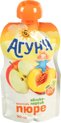 Пюре Агуня 90г яблуко персик