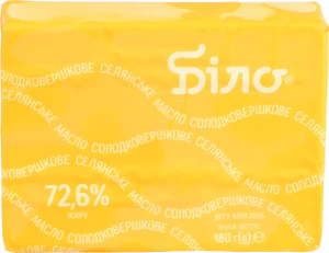 Масло Біло 180г 72.6% селянське