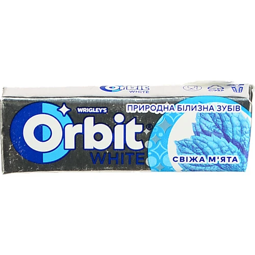 Гумка жувальна без цукру Свіжа м'ята White Orbit м/у 14г