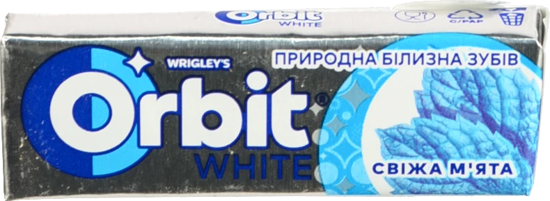 Гумка жувальна без цукру Свіжа м'ята White Orbit м/у 14г