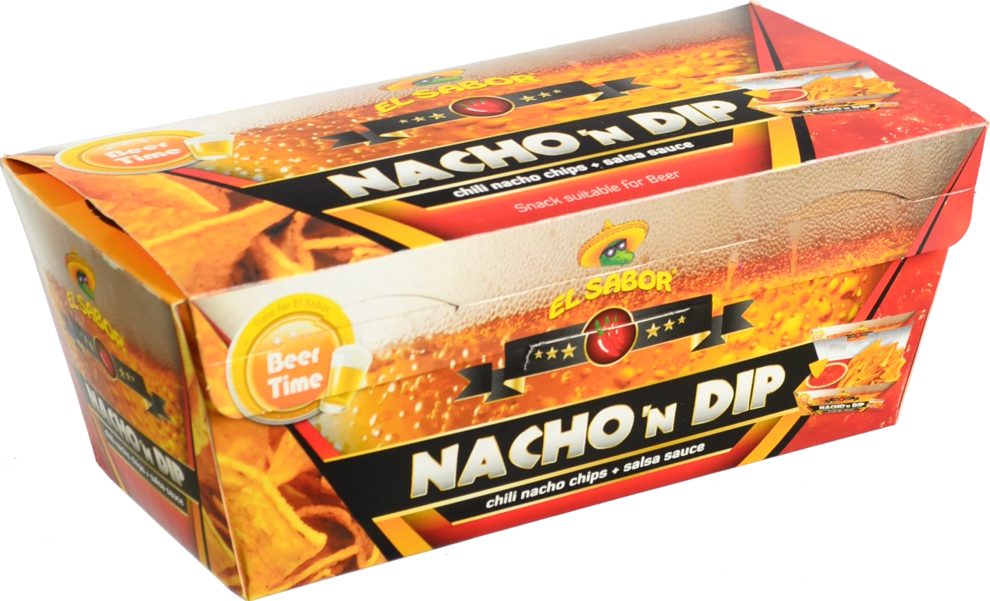 Чіпси EL Sabor 175г beer time начос чілі і соус сальса