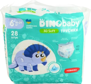 Підгузники-трусики Dino Baby 5 16-24кг 28шт
