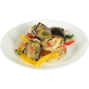 Салат Овочевий з печеними баклажанами