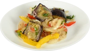 Салат Овочевий з печеними баклажанами