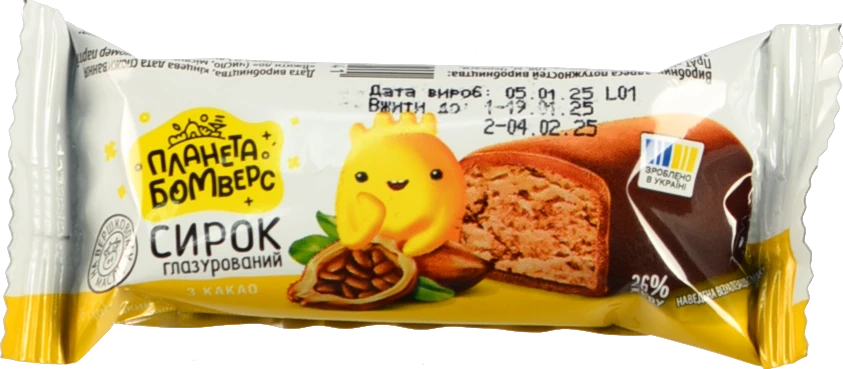 Сирок Планета Бомберс 36г 26% какао глазур