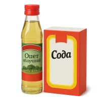 Оцет та сода