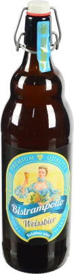 Пиво Bistrampolio Weissbier Wheat, скляна пляшка, 4,6%, 1 л
