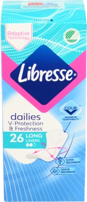 Прокладки Libresse гігієнічні dailies fresh long 26