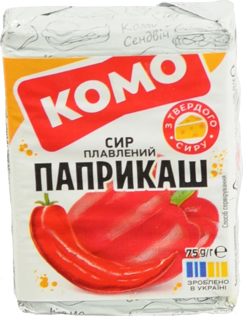 Сир пл. Комо 75г 35 паприкаш з болг.пер.та чилі брикет