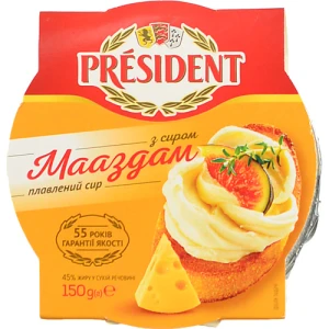 Сир пл.Президент 150г 45% мааздам ст.