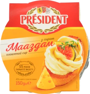 Сир пл.Президент 150г 45% мааздам ст.