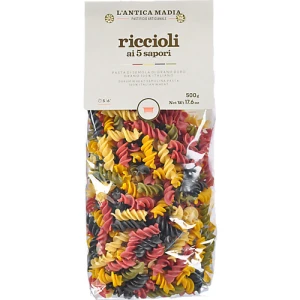 Паста Lantica Madia 500г з твердих сортів пшениці Riccioli 5 кольорів
