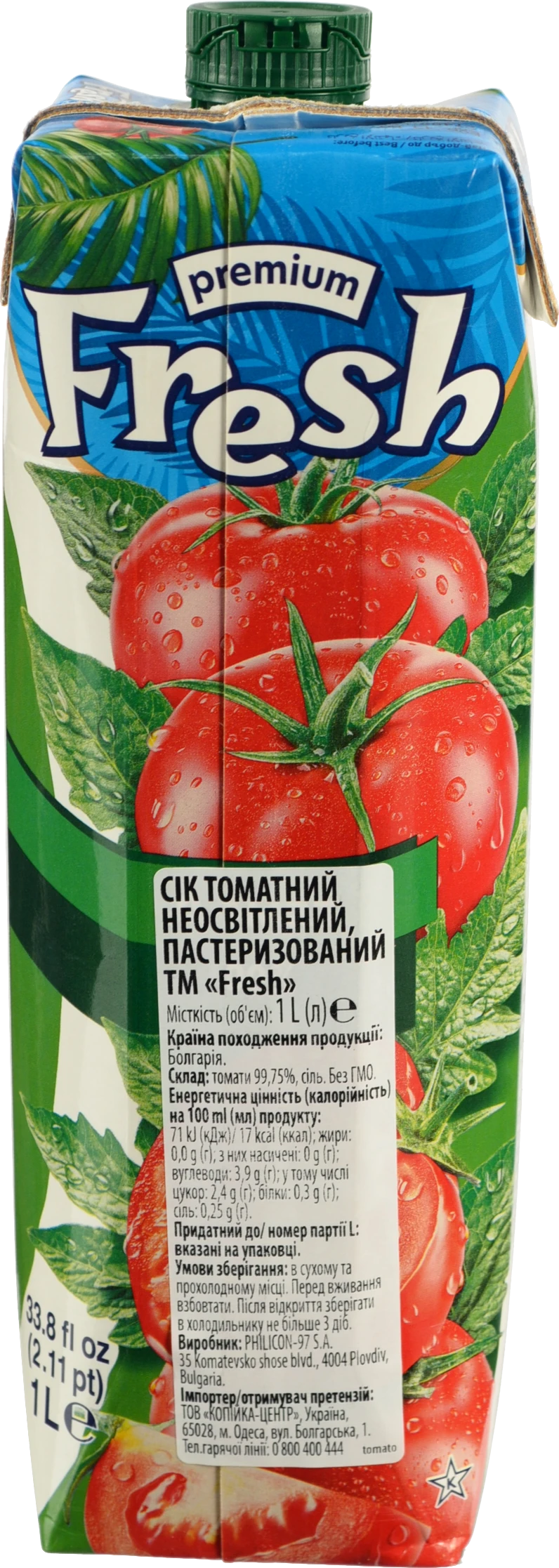 Сік Fresh 1л томатний