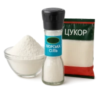 Цукор, сіль, крохмаль