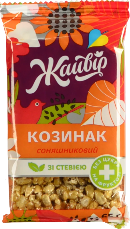 Козинак на фруктозі зі стевією Соняшниковий Жайвір м/у 65г