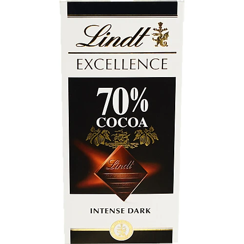 Шоколад 70% чорний гіркий Excellence Lindt к/у 100г