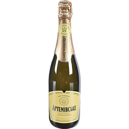 Вино ігристе 0.75л 10-13.5% біле напівсухе Артемівське Artwinery