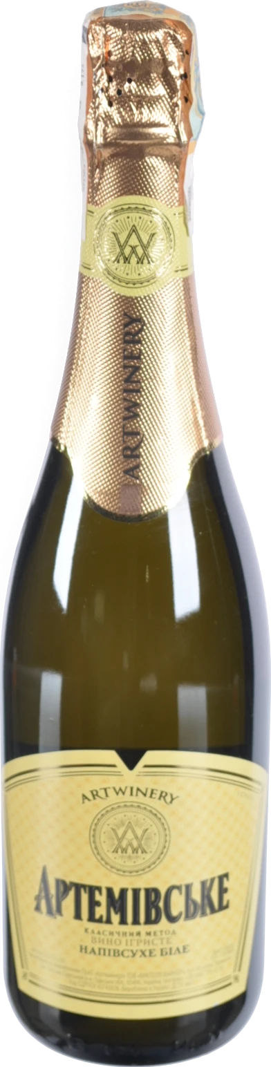 Вино ігристе 0.75л 10-13.5% біле напівсухе Артемівське Artwinery