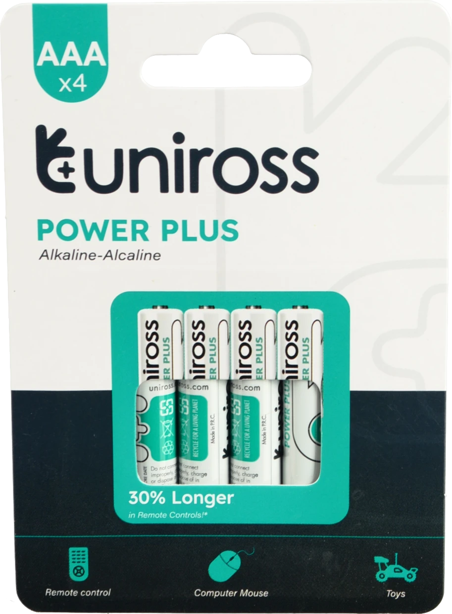 Батарейка Uniross LR03-U4 power plus 4шт