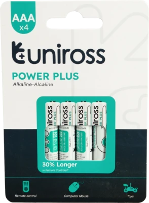 Батарейка Uniross LR03-U4 power plus 4шт