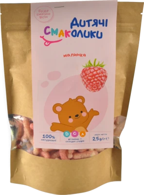 Кукурудзяні палички Дитячі Смаколики з малиною 25г