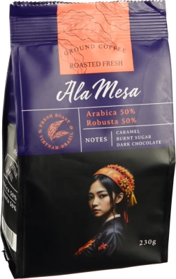 Кава Ala Mesa 230г арабіка 50% робуста 50%