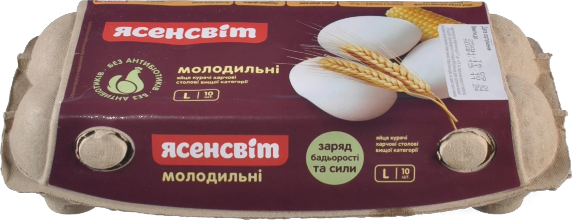Яйця курячі Ясенсвіт Молодильні L С0 10шт
