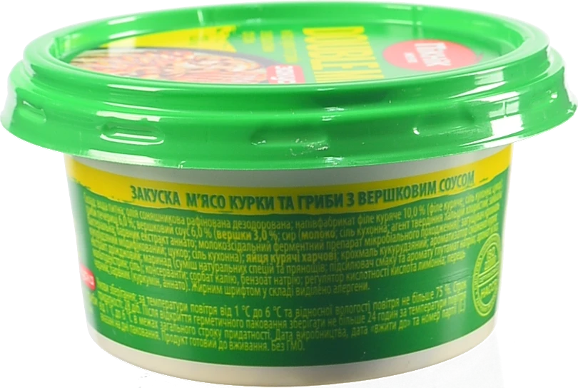 Закуска бутербродна Пікнік Меню Double Mix м’ясо курки та гриби у вершковому соусі 120 г