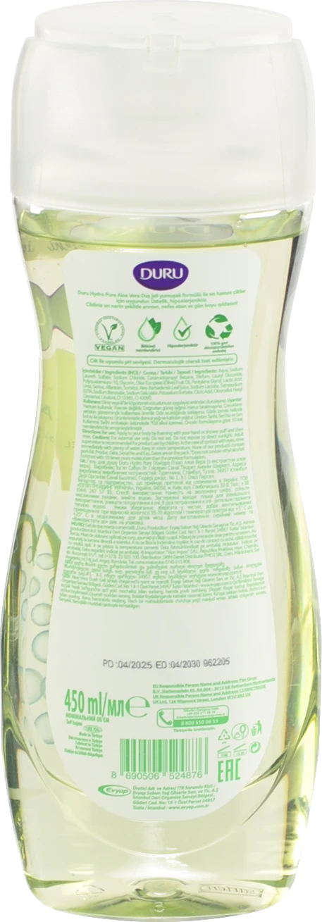 Гель д.душу Duru 450мл hydro pure алое вера