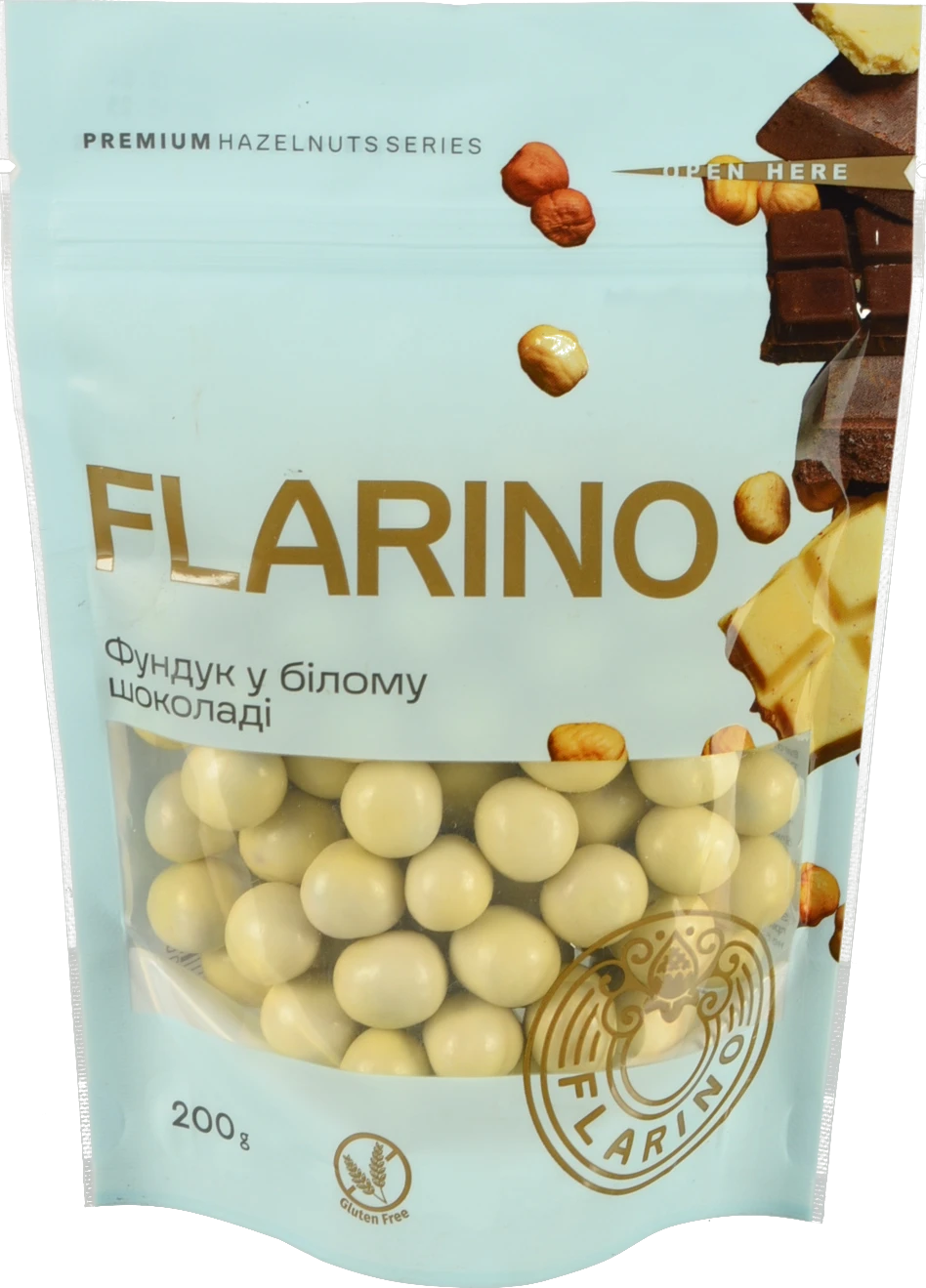 Фундук у білому шоколаді Flarino д/п 200г