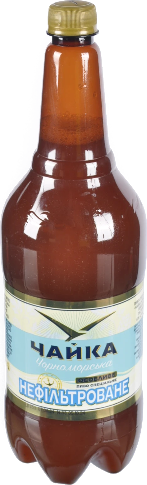 Пиво Чайка Чорноморська Особливе світле нефільтроване пастеризоване 1.45л