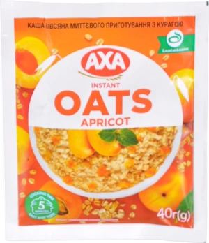 Каша вівсяна миттєвого приготування з курагою Premium Axa м/у 40г