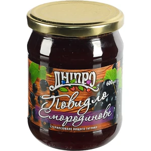 Повидло Dnipro 600г смородинове с.б