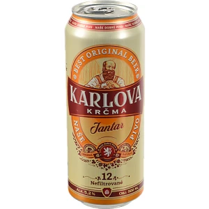 Пиво світле нефільтроване пастеризоване «JANTAR» ТМ «Karlova Krčma», 5,2%, 0,5 л, б.м.