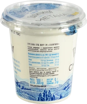 Сметана Галичина 300г 15% ст.